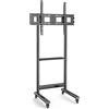 Techly 367843 Supporto da Pavimento TV LCD/LED 50-90 Altezza Regolabile con Mensola Nero