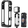 OURHZTB Utility Frame Case Cage per Insta360 X5, custodia protettiva con estensione a sgancio rapido con 2 supporti Cold Shoe e filettatura da 1/4 per accessori per action cam Insta 360 X5