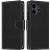 Shantime Custodia Portafoglio in Pelle Compatibile con TCL NxtPaper 70 Pro 5G, Cover Colorata Flip con Portacarte, Chiusura Magnetica Protettiva(Nero)