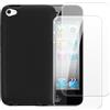Shantime Set 2 Pellicole in Vetro Temperato + Custodia TPU Compatibile con iPod Touch 4, Cover Antiurto e Proteggi Schermo Incluso