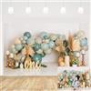 MEHOFOND 2,1 x 1,5 m Bohemian Boy 1st Birthday Fotografia Sfondo Erba Pampa Boho Palloncini Festa di Compleanno Banner Torta Smash Decorazioni Sfondo Photo Studio Forniture