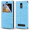 Shantime Custodia Flip in Pelle PU con Finestra Visibile e Chiusura Magnetica Invisibile Compatibile con SPC Zeus 4G, Protezione Totale (Azzurro chiaro)