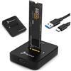 Reagle Adattatore SSD M.2 NVMe SATA USB C 3.2 Gen 2 10Gbps, Docking Station per SSD M2 M Key B+M Key 2230 2242 2260 2280, Installazione Senza Attrezzi, Plug & Play, fino a 2TB