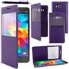 ebestStar - Cover Compatibile con Samsung Grand Prime Galaxy G530F, Value Edition G531F Custodia Portafoglio Protezione Flip Finestra View + Penna, Viola [Apparecchio: 144.8x72.1x8.6mm, 5.0'']