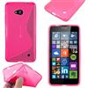 ebestStar - Cover Compatibile con Microsoft Lumia 640 LTE Dual Custodia Protezione S-Line Design Silicone Gel TPU Morbida e Sottile, Rosa [Apparecchio: 141.3 x 72.2 x 8.8mm, 5.0'']