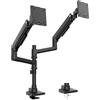 Wiltec Braccio monitor da scrivania Supporto per 2 schermi da 17-49, conforme VESA, max 20 kg