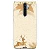 Mixroom - Cover Custodia Back Case In TPU Silicone Morbido Per Xiaomi Redmi Note 8 PRO Fantasia Renna E Brillantini Dorati U874