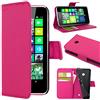 ebestStar - Cover Compatibile con Nokia Lumia 630 Custodia Portafoglio Pelle PU Protezione Libro Flip, Rosa [Apparecchio: 129.5 x 66.7 x 9.2mm, 4.5'']