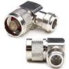 Oiyagai 2 Pezzi Adattatore Coassiale RF N-Type Angolato a 90 Gradi, Maschio a Femmina