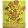 dealzEpic - Tappetino per mouse artistico - Tappetino in gomma naturale con famoso dipinto di girasoli di Vincent Van Gogh - Bordi cuciti - 24,1x20,1 cm