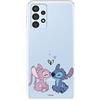LA CASA DE LAS CARCASAS Custodia per Samsung Galaxy A13 4G Ufficiale di Lilo & Stitch Angel & Stitch Bacio Trasparente per proteggere il tuo cellulare. Cover per Samsung Galaxy in silicone flessibile con licenza ufficiale