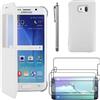 ebestStar - Cover Compatibile con Samsung S6 Edge Galaxy SM-G925F G925 Custodia Portafoglio Protezione Flip Finestra View +Penna +3 Pellicole plastica, Bianco [Apparecchio: 142.1x70.1x7mm 5.1]