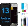 bstdianzi Kit di ricambio per iPhone 13 Pro Max Touch Screen Digitizer LCD 3D Touch per modello A2484, A2641, A2643, A2644, A2645 Parte di riparazione con strumenti