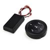 RANRAO Universale Auto Volante Controller Media Pulsante Musica Riproduzione DVD Wireless Volume Volante, Diametro 46mm* 12mm