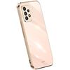RankOne La Custodia del Telefono è Adatta per Samsung Galaxy A52 / A52 5G / A52s 5G (6.5 Inches), Case per Cellulare in Silicone con Telaio Galvanico - Rosa