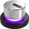 HumminGuru LUMI - Stabilizzatore di Peso e Tester di Velocità per Giradischi, 33/45/78 RPM, Disco Stroboscopico e Luce, 300 g, Morsetto in Alluminio LP per Peso, Lampada a 9 LED a Luce Ambientale