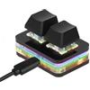 LICAEVEY Copia e Incolla Tastiera a 2 Tasti, Tastiera Programmabile a 2 Tasti con Tastierino Meccanico Mini USB per Giochi Ritmici o Macro (BLACK)