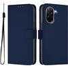 Generic Cover compatibile con Redmi A5 4G/POCO C71 4G (171) custodia in pelle PU, a portafoglio, chiusura magnetica, antiurto, con scomparti per carte di credito e supporto, blu navy