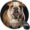 LFDSYEOQ Tappetino per mouse personalizzato Tappetino per mouse Bulldog Inglese Tappetino rotondo Piccolo Antiscivolo Gomma Gaming Pad Ufficio Casa