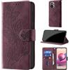 CaseGla Cover per Xiaomi Redmi Note 10 4G / Note 10s, Borgogna | Blocco RFID, Portafoglio Pelle PU, Flip Libro, Porta Carte, Magnetica Libretto, Antiurto Protezione Completa