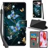 PHINIENLAND Cover per Google Pixel 9/9 Pro Case PU Pelle Custodia [Kickstand] [Chiusura magnetica] [Slot per Schede], Portafoglio Flip Custodia per Pixel 9,Farfalla