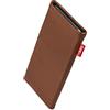 fitBAG Beat Marrone per Samsung Galaxy S24 Ultra Custodia per Cellulare Pelle Nappa con Imbottitura in Microfibra | Accessorio con Funzione di Pulizia | Made in Germany
