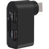 Generic Hub porta USB - Hub USB ruotabile 4 in 1, splitter USB multiplo ruotabile a 180 gradi con 4 porte USB | Hub extender USB multifunzione ruotabile da 480 Mbps per notebook, auto, laptop, tablet, 2x3x1 p