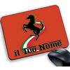 My Cust Tappetino Mouse gadget per appassionati dello stile del cavallino Gadget compatibile con ferrari Style Maranello personalizzabile con il tuo nome - prodotto non ufficiale