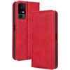 RonRun Cover for TCL 40 XE 5G/40 NxtPaper 5G - Custodia a Libro con Supporto Stand e Slot Porta Carte, Case a Portafoglio Magnetica in Pelle PU, Rosso
