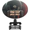 Generic R50 R52 R53 Union Jack Porta Cellulare Auto, 360 Gradi di Rotazione Telefono Auto per Presa D'aria Compatibile con Cooper One/S/JCW R50 R52 R53 2002-2006(Union Jack Grigio)