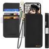 Butnyeoe Cover per Samsung Galaxy S10 5G Case,Custodia Samsung S10 5G Libro,Trama Litchi PU Pelle Protettiva Portafoglio Flip/Folio Wallet Case Con Slot per Schede e Magnetica Supporto,Nero