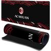 Head Case Designs Licenza Ufficiale AC Milan Curvo Logo Cresta 23.62 x 11.81 x 0.12 Inches (600 x 300 mm) - L Tappetino per Mouse E Scrivania da Ufficio per Giochi Tastiera PC