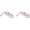 Generic 2 set di antenna FM a dipolo per interni, tipo T, ricevitore, radio, stereo, 300 Ohm, trasparente