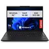 Lenovo - Notebook 16 Pollici ThinkPad L16 Gen 1, PC Portatile Professionale Windows 11 Pro, Intel Core Ultra 5 125U, Ram 16GB DDR5, 512GB SSD NVMe, Laptop AI Boost, Computer Audio Dolby, Thunderbolt 4