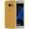 doupi UltraSlim Custodia per Samsung Galaxy S7 Edge, Satinato fine Piuma Facile Mat Semi Trasparente Cover, Arancio