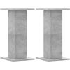 vidaXL Supporti Altoparlanti 2 pz Grigio 30x30x40 cm Legno Multistrato, stand per altoparlanti, supporto per altoparlanti da tavolo, supporto per altoparlanti surround