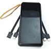 MY TEST Power Bank 20000mAh con Cavi Integrati Caricatore Portatile USB C con 4 Uscite e 2 Ingressi Ricarica Wireless Compatibile con iPhone Samsung OPPO Xiaomi iPad Switch (Nero) Caricamento Rapido