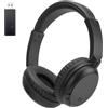 Boannice Cuffie Wireless per TV per Senior e Adulti,Cuffie Over-Ear 2.4G e Bluetooth 5.3 con Trasmettitore USB,Latenza Ultra Bassa,10 Ore di Riproduzione per TV,PC,Dispositivi Audio