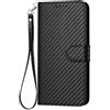 TIANCI per iPhone 12 mini Cover, Pelle PU con Motivo in Fibra di Carbonio per iPhone 12 mini Custodia, Portafoglio Custodia per iPhone 12 mini Case
