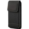 DFV mobile - Belt Case Cover Vertical Leather & Nylon for iPhone 11 (2019) - Black