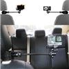 AUXPhome Supporto universale per poggiatesta auto 3 in 1, resistente, con morsetto/braccio magico regolabile e rotazione a 360°, per videocamere DSLR, fotocamera d'azione, smartphone, ecc