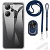 ESACMOT Custodia TPU con Cinturino da Polso, Laccio da Collo e Supporto ad Anello Compatibile con Blackview Oscal Tiger 13 5G, Antiurto, Slim, Regolabile, Mani Libere, Resistente