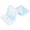 VBESTLIFE Tastiera in silicone pieghevole, tastiera avvolgibile impermeabile cablata USB in silicone morbido da 85 tasti per PC desktop notebook laptop (blu)