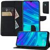 MOELECTRONIX - Custodia a libro per Huawei P Smart 2019 Pot-LX1, colore: Nero