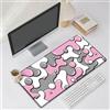 Hixingo Bolle Colorate Tappetino Mouse, Tappetino Mouse XXL/XL/L, Tappetino Mouse Gaming con Base in Antiscivolo e Bordi Cuciti, Mouse Pad per Ufficio,Casa (900 * 400 * 3mm,bolle rosa)