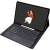 JZCZMCE Custodia con Tastiera per Samsung Galaxy Tab A7 10.4'' 2022/2020 (SM-T500/T505/T507), Tastiera Wireless Staccabile con Touchpad Intelligente, Custodia Sottile con Supporto per S Pen,Nero