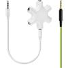 GEEKRIA Adattatore splitter per cuffie da 3,5 mm, divisore audio multiplo a 5 vie, condivisione musicale TRS a 6 porte per PC, laptop, tablet, MP4, MP3, cuffie, auricolari (jack stereo)
