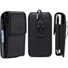 MDJYMYZ Porta Cellulare da Cintura, Custodia con Clip da Cintura per Cellulare, 6.9 Doppio Portatelefono Fondina da Cintura Custodia Borsa da Cintura Marsupio Sacchetto Smartphone Borsello Carte Portafoglio