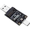 Giwnhvx Scheda Adattatore per alloggiamento hard disk M.2 a USBA Type-C Scheda Intercalare Enclosure Hard Disk NVME JMS583 10 Gbps Supporto SSD di Dimensione 2230
