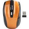 Dpofirs Mouse per Computer Notebook 250Hz, Mouse da Gioco Wireless Ottico, Tecnologia Wireless Frequency Hopping 2.4G, Design Silenzioso Micro-motion, Tecnologia Innovativa a Luci Rosse(arancia)
